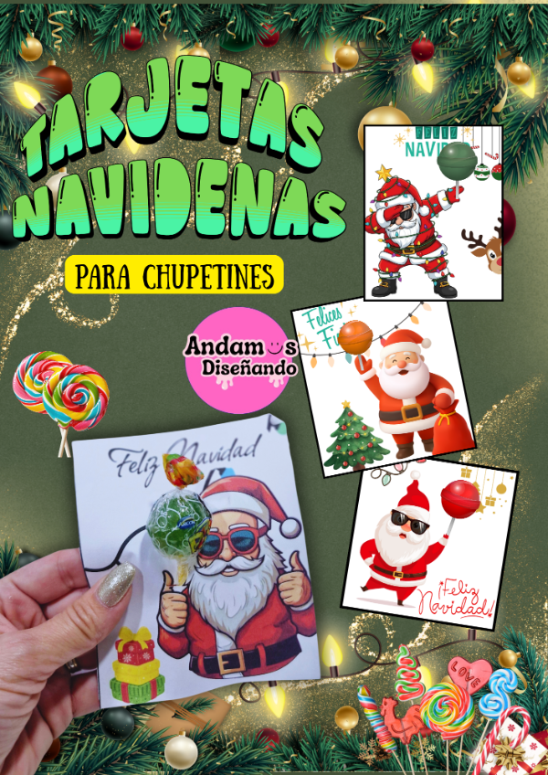 Producto - TARJETAS NAVIDEÑA PARA CHUPETINES