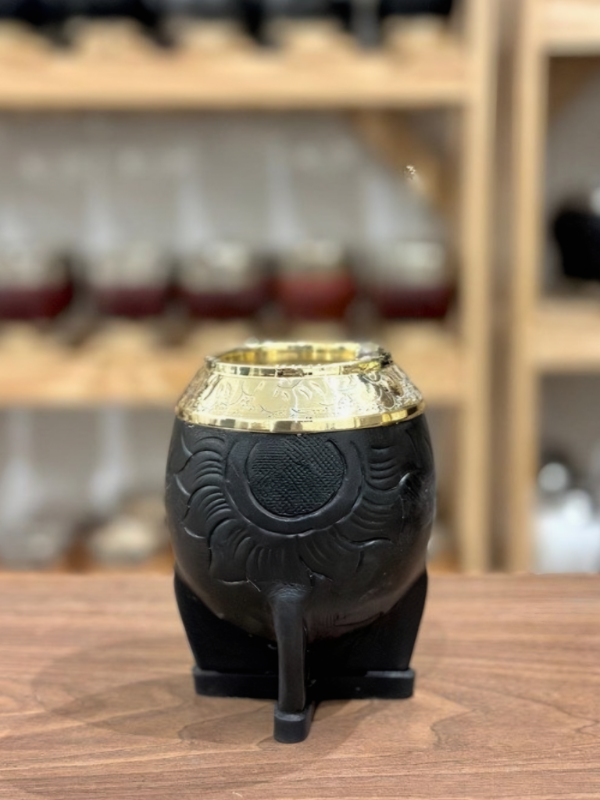 Producto - Torpedo virola BRONCE Negro - cuero dibujado