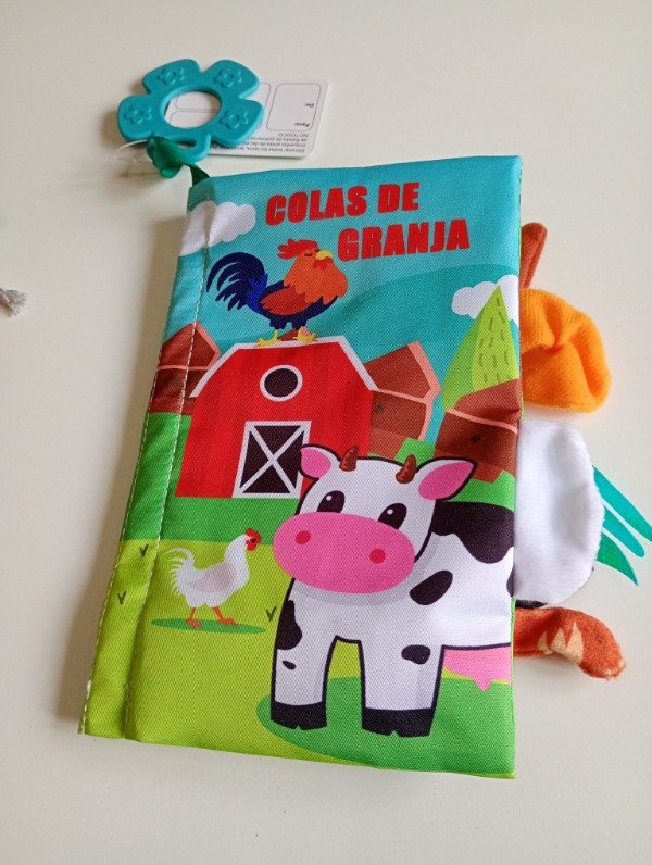 Producto - Libro de tela ANIMALES DE GRANJA con COLAS - 0