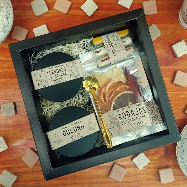 Producto - Box Te en hebras y Chocolate - Kraft - Degustación