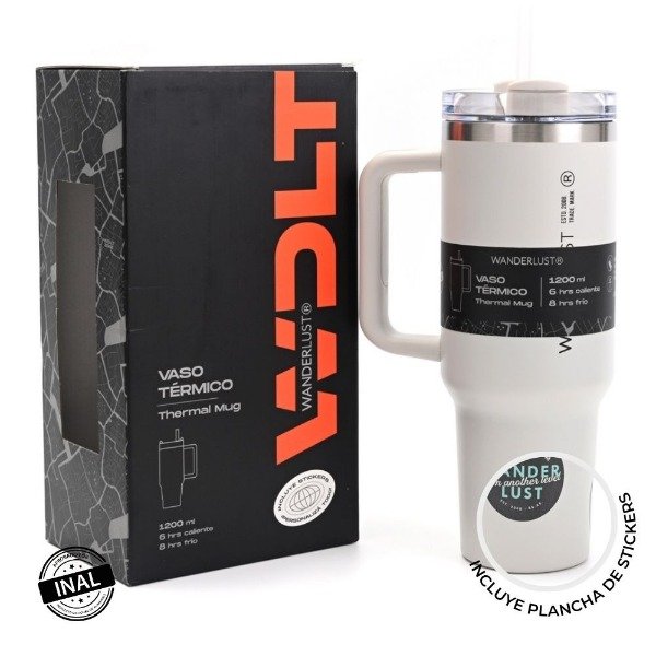 Producto - Vaso Termico con Bombilla 1200 ML BL.HUESO - WANDERLUST - 1