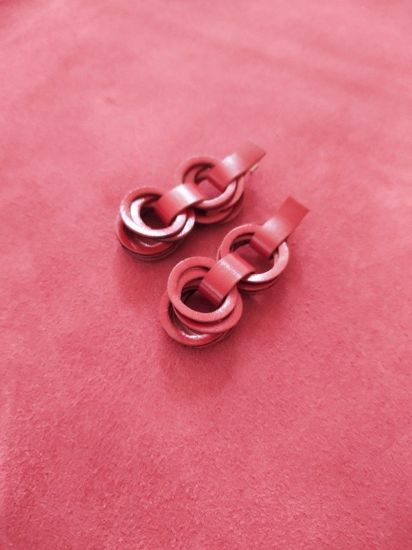 Producto - Aros Trinity small doble.Rojo