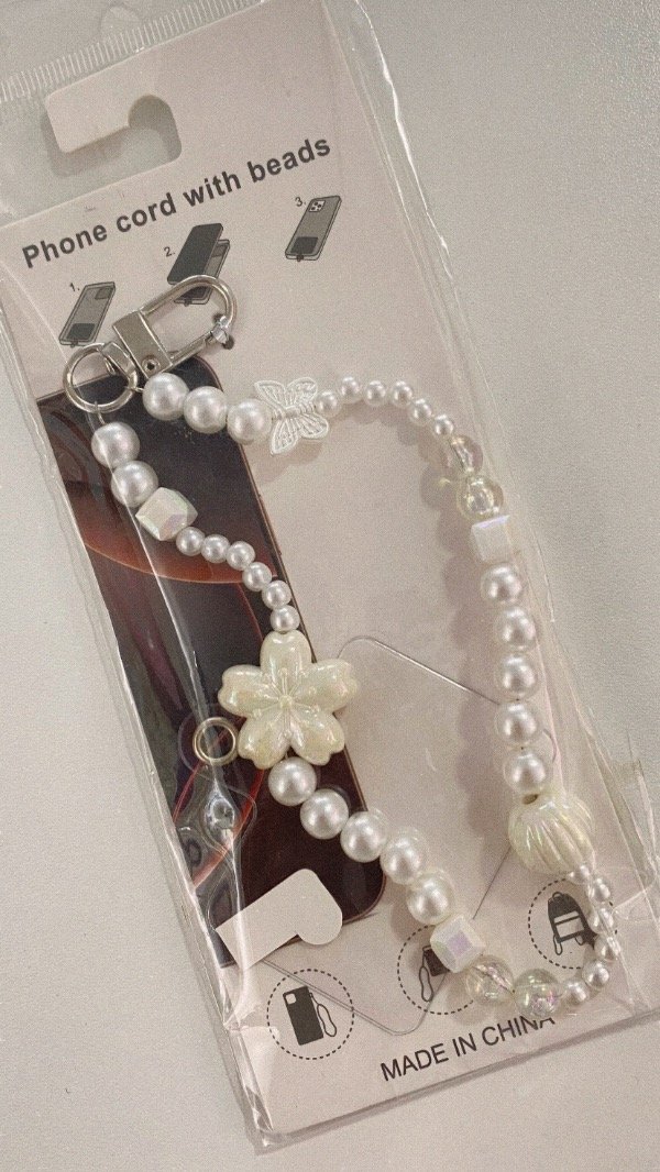 Producto - Strap phone o llavero Pearl. Flor