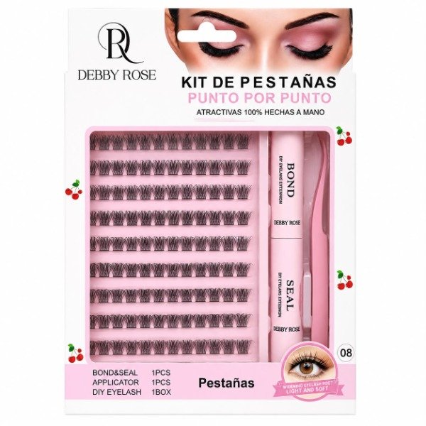 Producto - KIT PESTAÑAS PUNTO X PUNTO DEBY ROSE