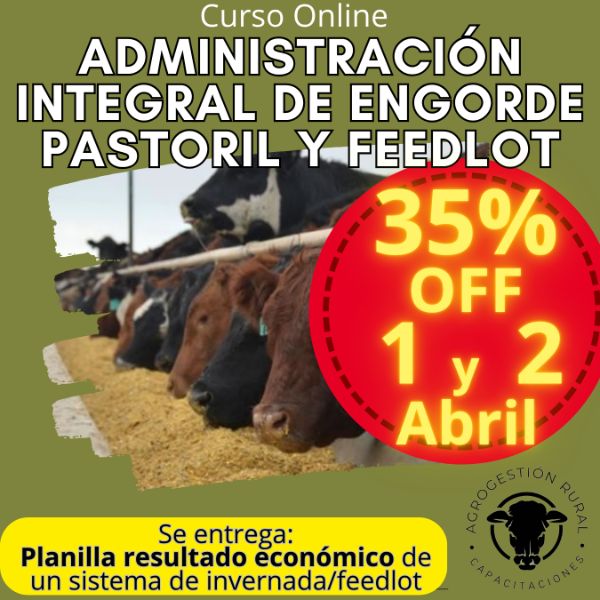 Producto - Curso Online: Administración Integral de Engorde Pastoril y Feedlot