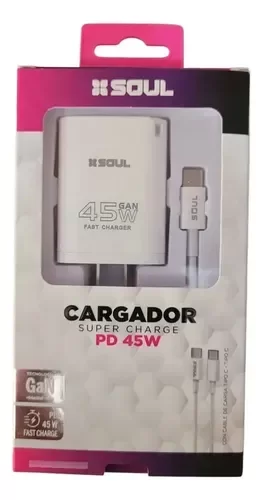 Producto - CARGADOR SOUL 45W PDC/USB CON CABLE CC - 1