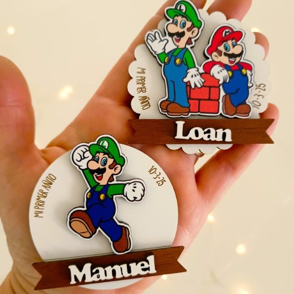 Producto - Souvenir llavero o iman personalizado - MARIO BROS