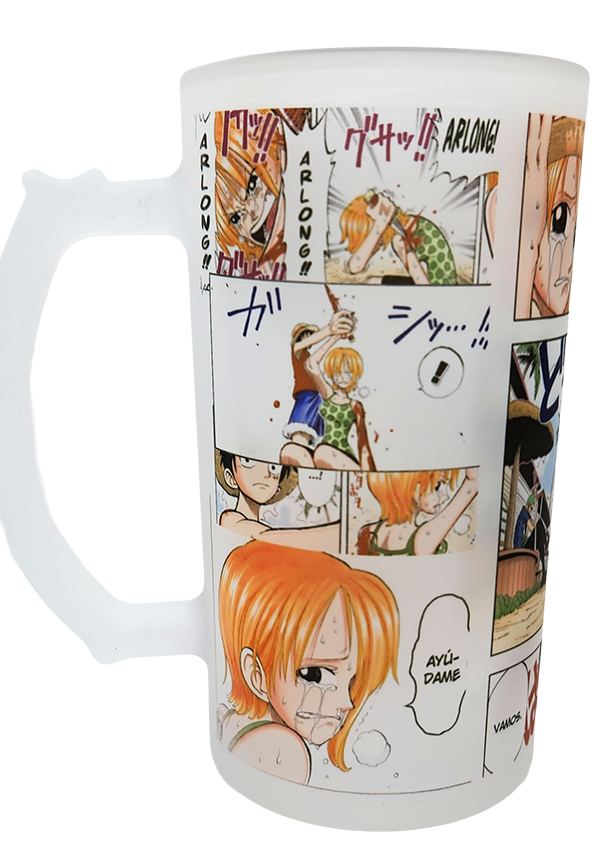 Producto - Chop Vaso Vidrio One Piece Nami Luffy Batalla Arlong