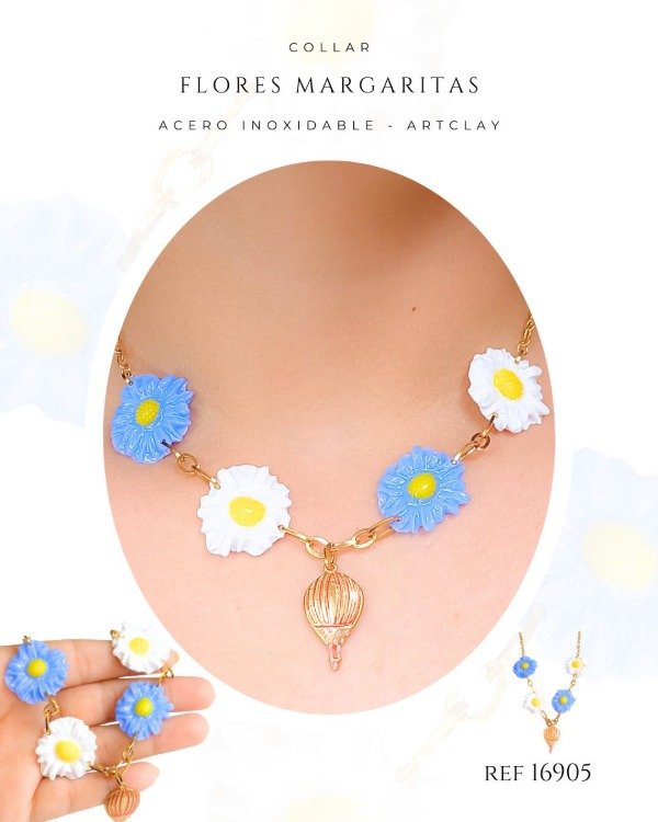 Producto - COLLAR FLORES MARGARITAS REF 16905