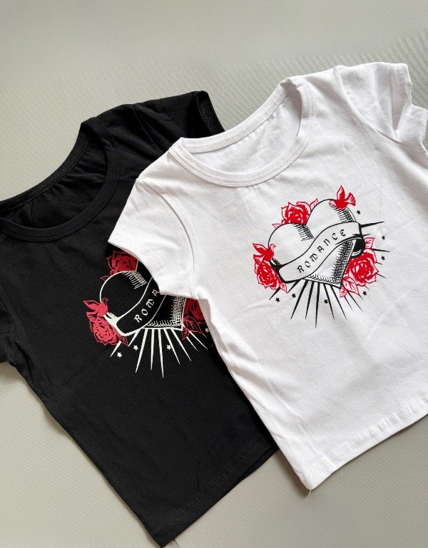 Producto - Remera de algodón y lycra -romance