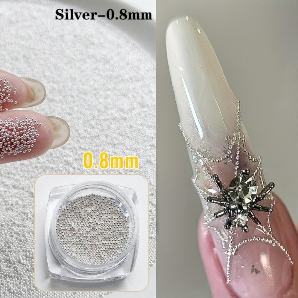 Producto - Perlas metal plateado