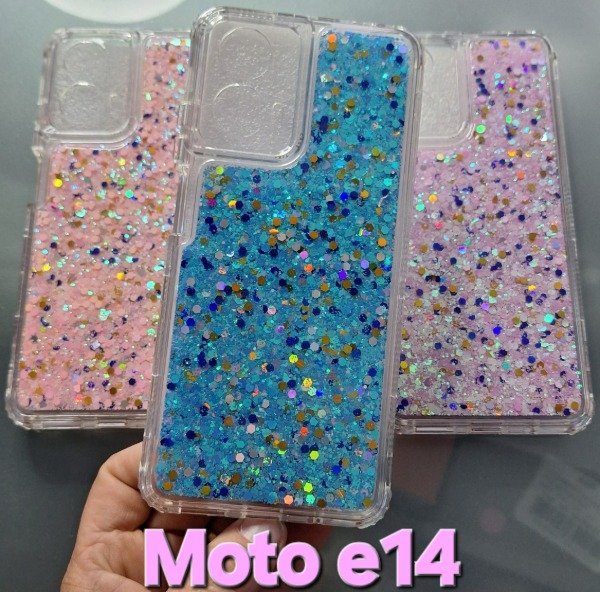Producto - Fundas glitter 360. Moto e14