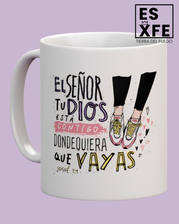 Producto - Taza cerámica  "El Señor tu Dios esta contigo"
