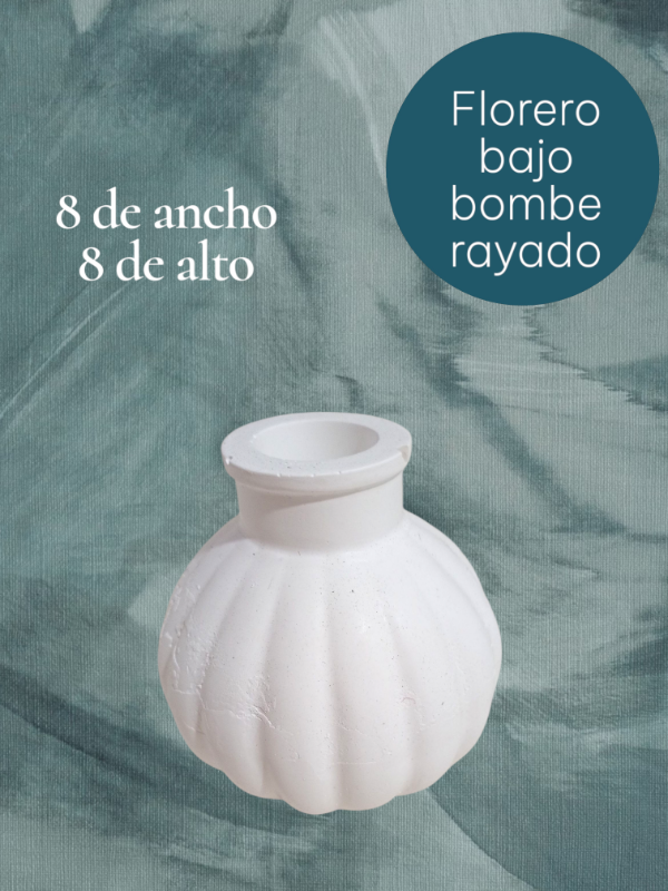 Producto - Florero bombe rayado grande