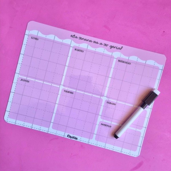 Producto - Planner semanal imantado Mi mejor Versión