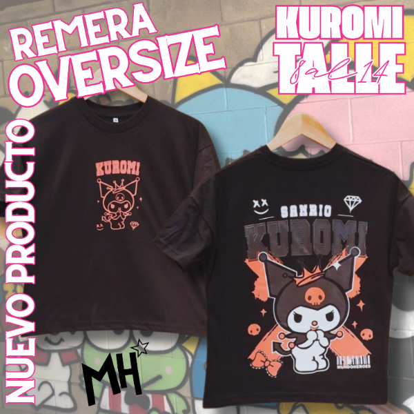 Producto - REMERA MANGA OVERSIZE KUROMI