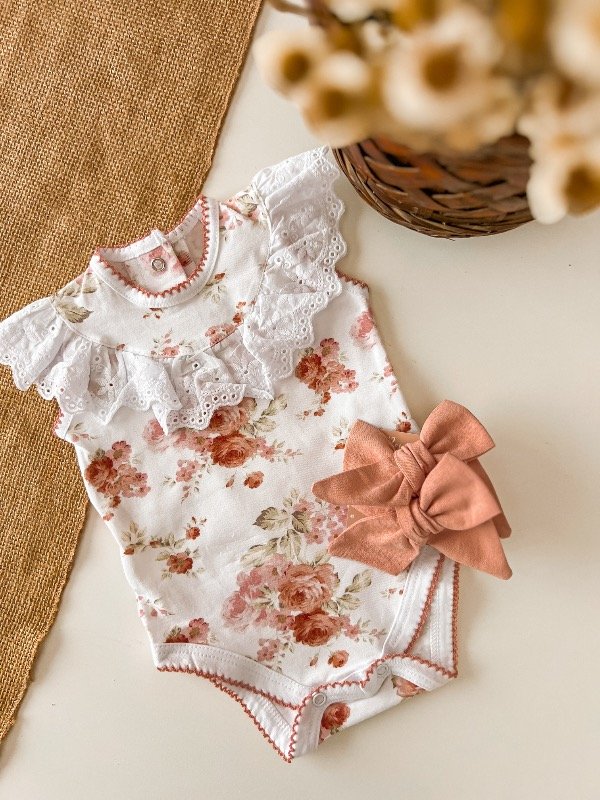 Producto - Body Teodora flores salmón - 4