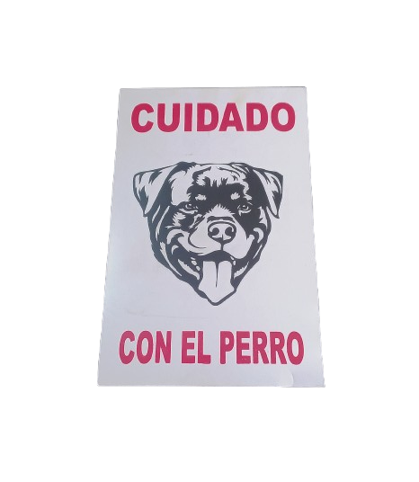 Producto - Cartel: CUIDADO con el perro