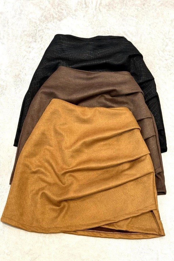 Producto - POLLERA FRUNCE "SUEDE CROCO" (Art.513)
