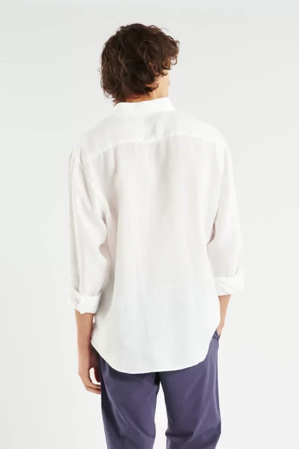 Producto - Camisa Santorini Lino Ml Bensimon Blanco - 5