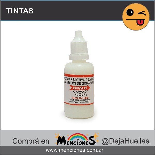 Producto - Tinta Uv Ópalo 1800, INVISIBLE, 30 cc, De Seguridad para papel.