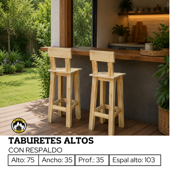Producto - TABURETES ALTOS CON RESPALDO - 3