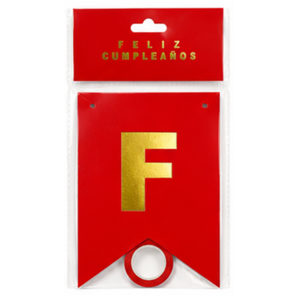 Producto - Banderín feliz cumple letras doradas - 8