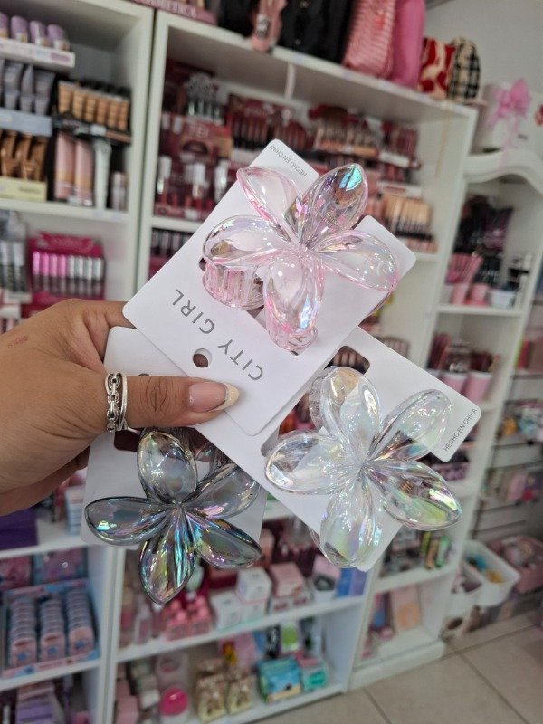 Producto - Hebillas flor tornasoladas CITY GIRL