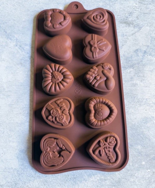 Producto - MOLDE SILICONA x10 corazones diferentes