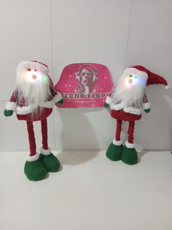 Producto - Muñeco navidad papa noel pata larga con luz