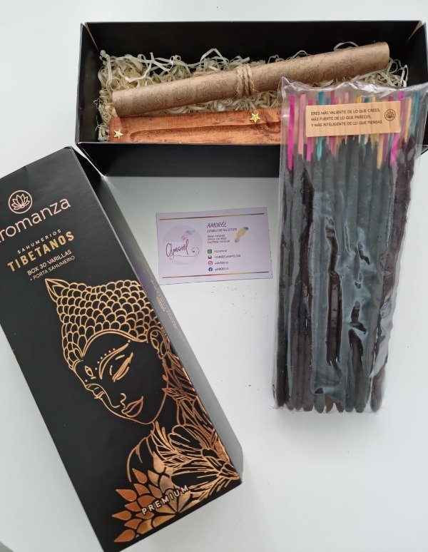 Producto - Box 30 Sahumerios Tibetanos con portasahumerios