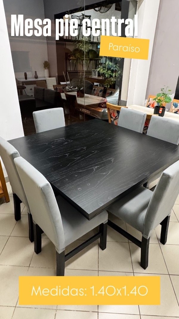 Producto - Mesa cuadrada pie central 1.40x1.40