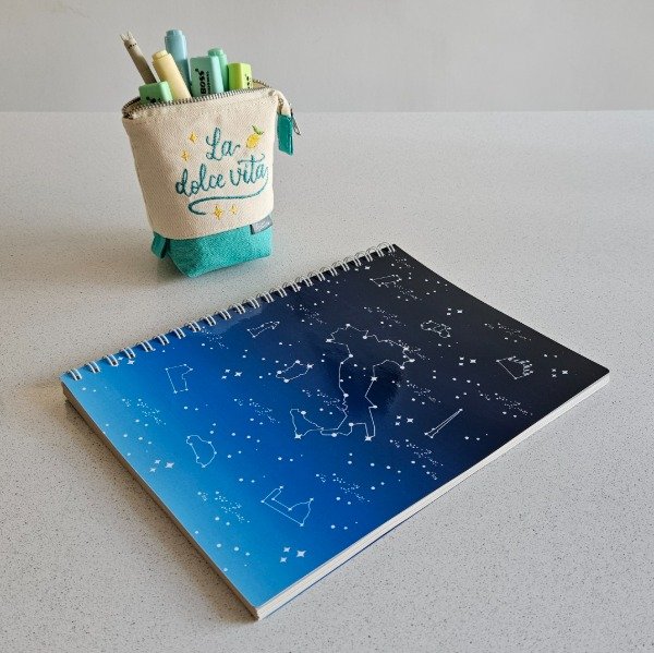 Producto - Combo - Cartu "La dolce vita" + Cuaderno A4 Universo Azzurro