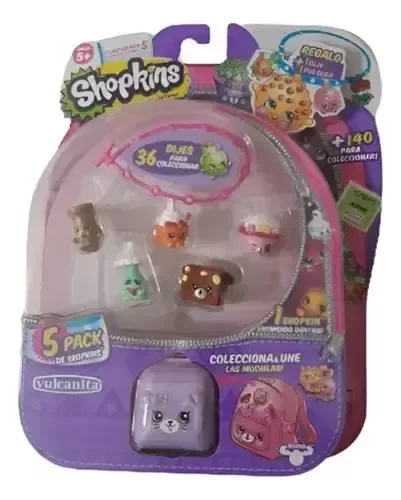 Producto - Shopkins Serie 5 Blister X 5 Con Dije + Mochila + Pulsera 2