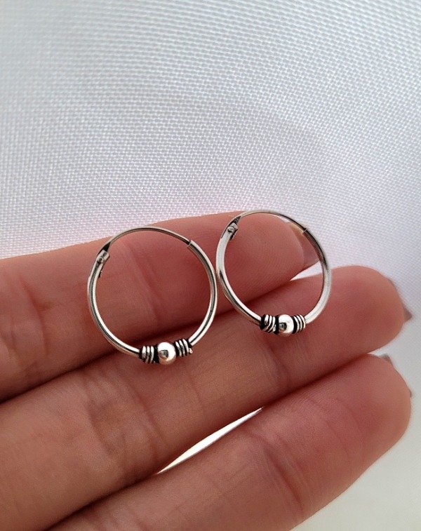 Producto - Argollitas bali 1,5 cm Plata 925