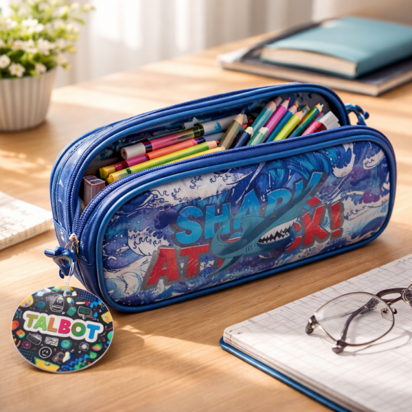 Producto - Cartuchera Canopla TALBOT Oval Shark 1 Cierre 7088