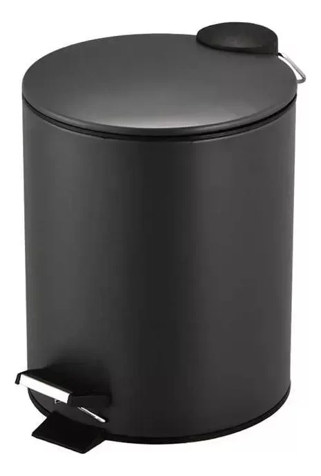 Producto - Tacho De Basura 3 Lts Acero Con Pedal Y Balde Blanco Y Negro