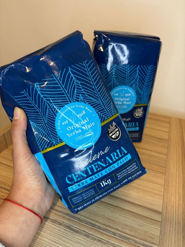 Producto - Yerba Mate Seleme Centenaria Azul con Palo  1kg