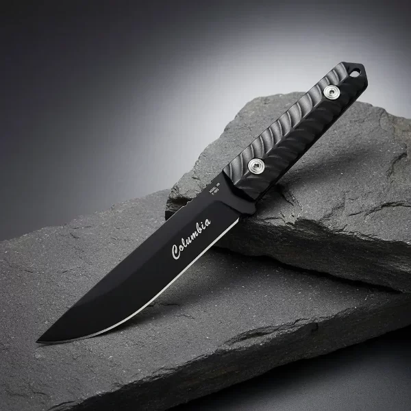 Producto - Cuchillo Táctico Full Black Hoja Fija 25 Cm Funda Reforzada Negro - 0
