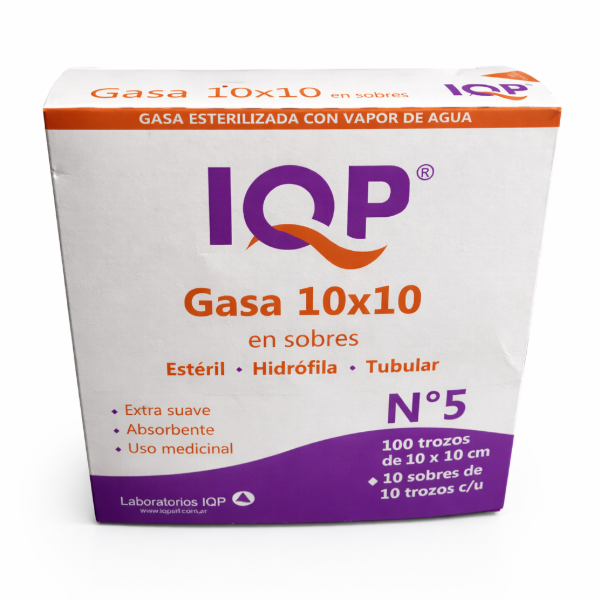 Producto - Gasa Esteril IQP 100 trozos
