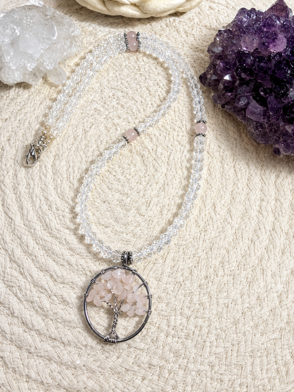 Producto - Collar Árbol de la vida rosa