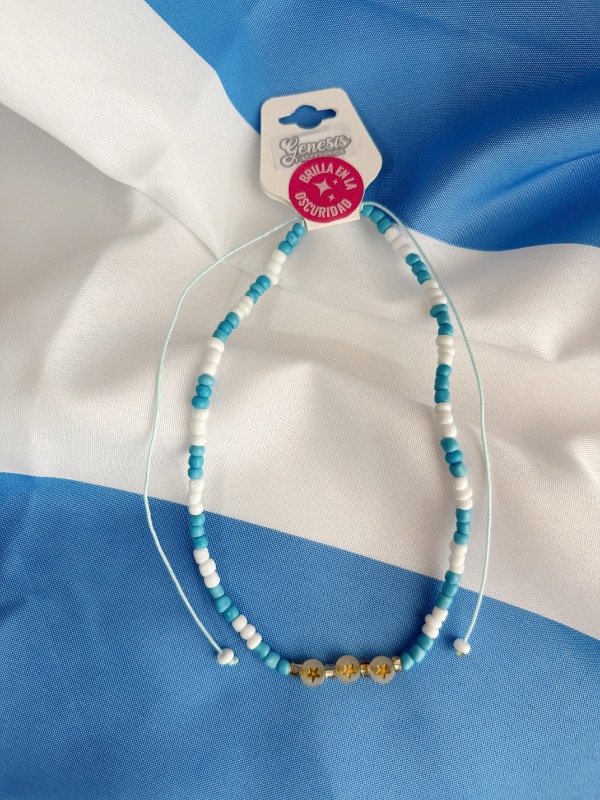 Producto - Collar 3 Estrellas Argentina (brilla en oscuridad)