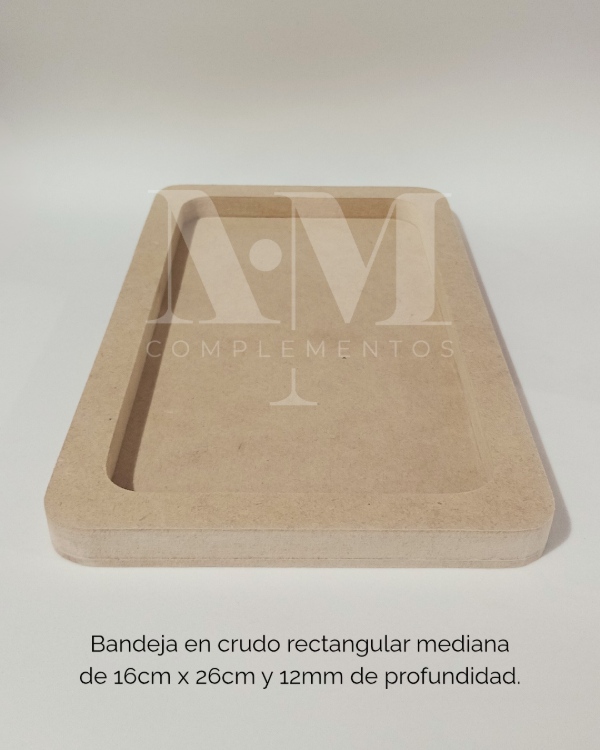 Producto - Bandeja rectangular en crudo 16x26 Mediana