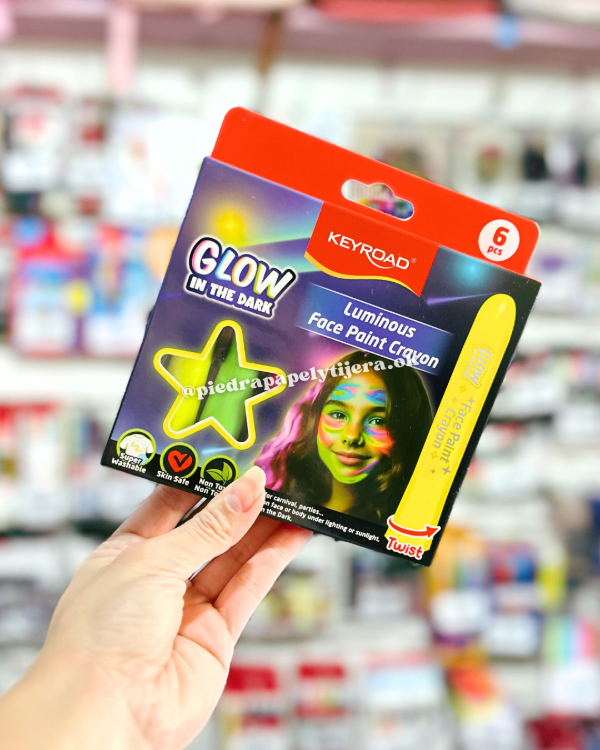 Producto - crayon pinta cara GLOW brilla en la oscuridad