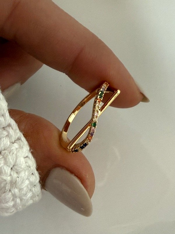 Producto - ND68 Anillo micropave multicolor