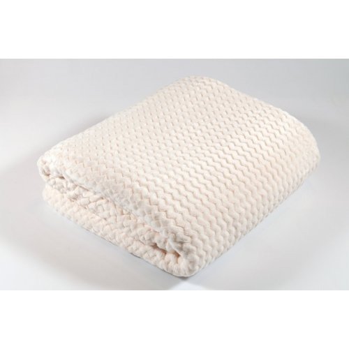 Producto - MANTA 160X210 TRAMA ZIG ZAG NATURAL