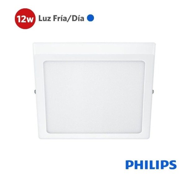 Producto - PLAFON PHILIPS LED CUADRADO APLICAR 12W  17 cm