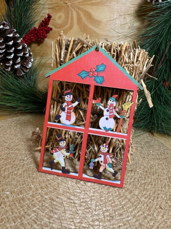 Producto - Casita Calada Muñeco de Nieve 15cm ( Efectivo: 2.000)
