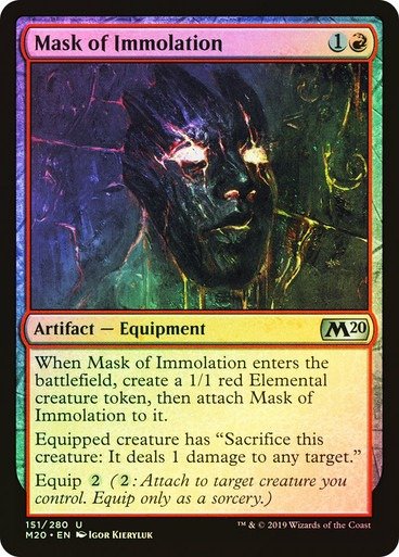 Producto - Mask of Immolation Foil  Core Set 2020