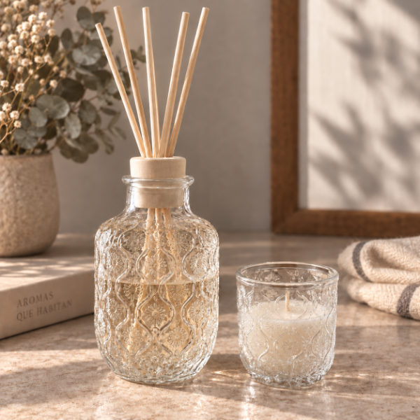 Producto - BOTELLA CON VASO ARABESCO FLORAL 500cc - 0
